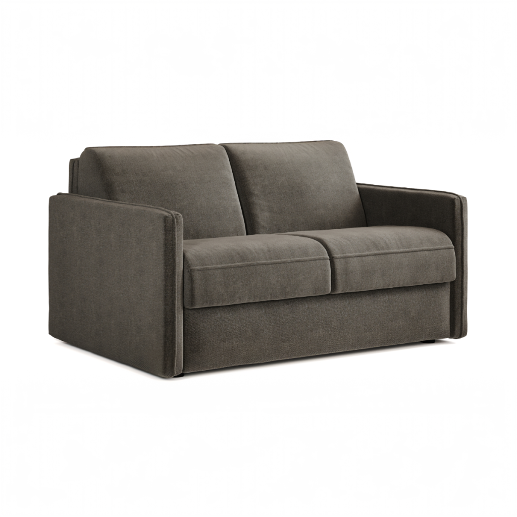 Jay Be® Slim Sofa Bed with e Sprung™ Mattress  Two seater Brushed Twill Pewter | Bed Sava