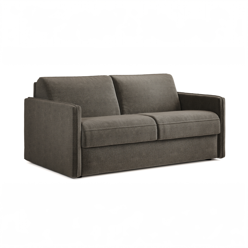 Jay Be® Slim Sofa Bed with e Sprung™ Mattress  Three seater Brushed Twill Pewter | Bed Sava