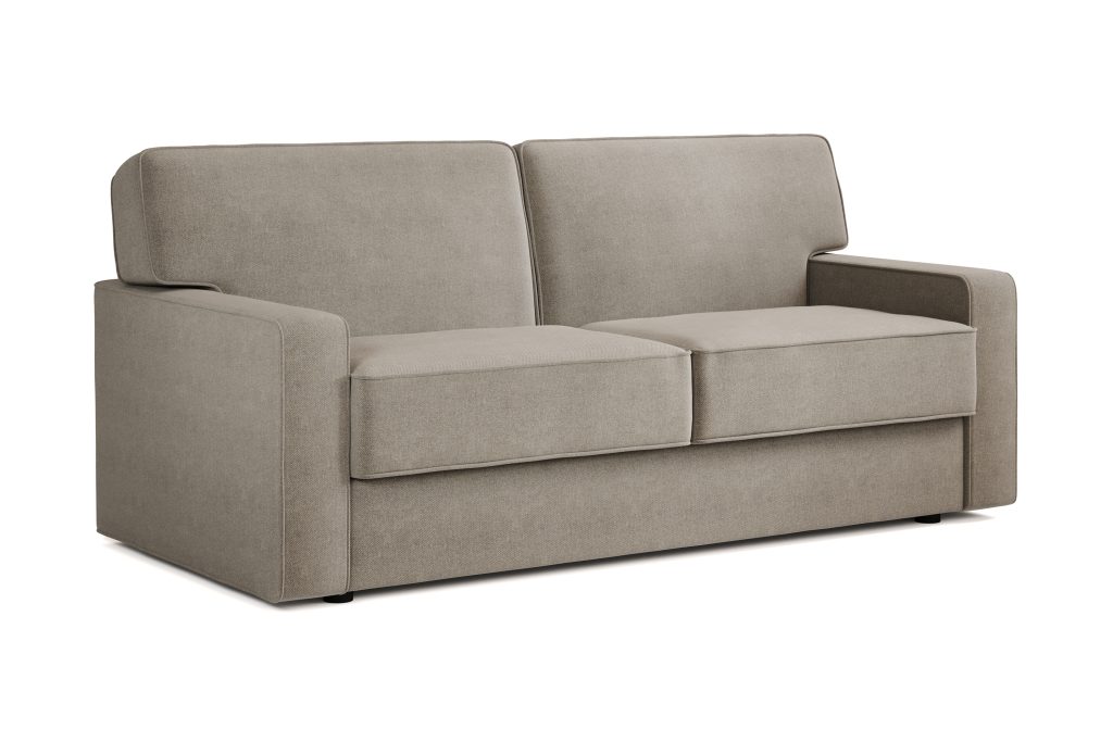 Jay Be® Linea Sofa Bed with e Sprung™ Mattress  Three seater Brushed Twill Smoke | Bed Sava