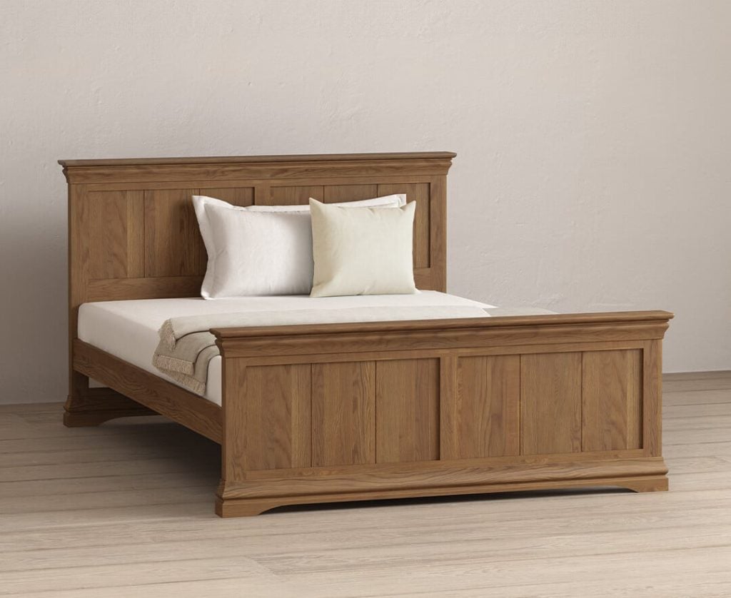 Burford Rustic Solid Oak King Size Bed