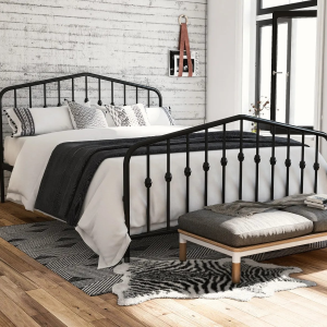 Dorel Bushwick Metal Bed Double Black Metal Bed | Bed Sava