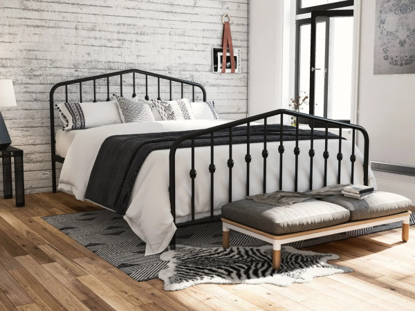 Dorel Bushwick Metal Bed Double Black Metal Bed | Bed Sava