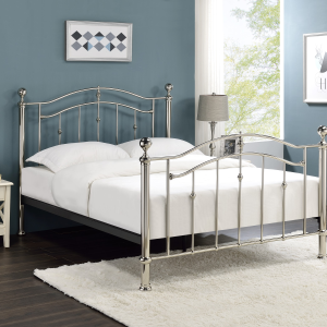 Limelight Callisto Double Chrome Metal Bed | Bed Sava
