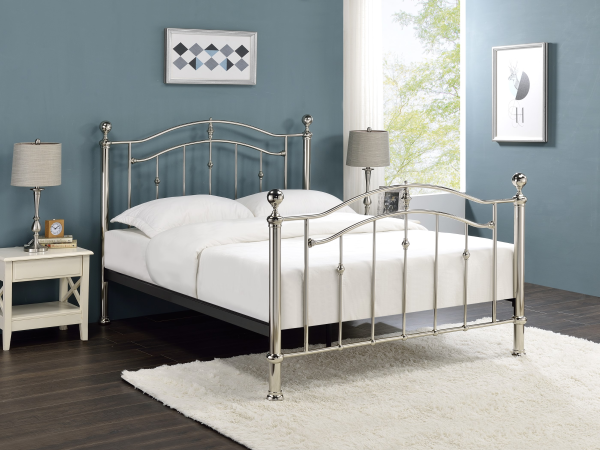 Limelight Callisto Double Chrome Metal Bed | Bed Sava