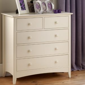 Julian Bowen Cameo 3 plus 2 Drawer Chest Stone White Drawer Chest | Bed Sava