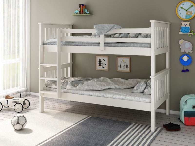 Bedmaster Carra Bunk Bed Single White Bunk Bed | Bed Sava