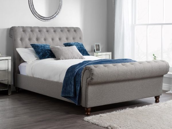 Birlea Castello Super King Grey Fabric Fabric Bed | Bed Sava