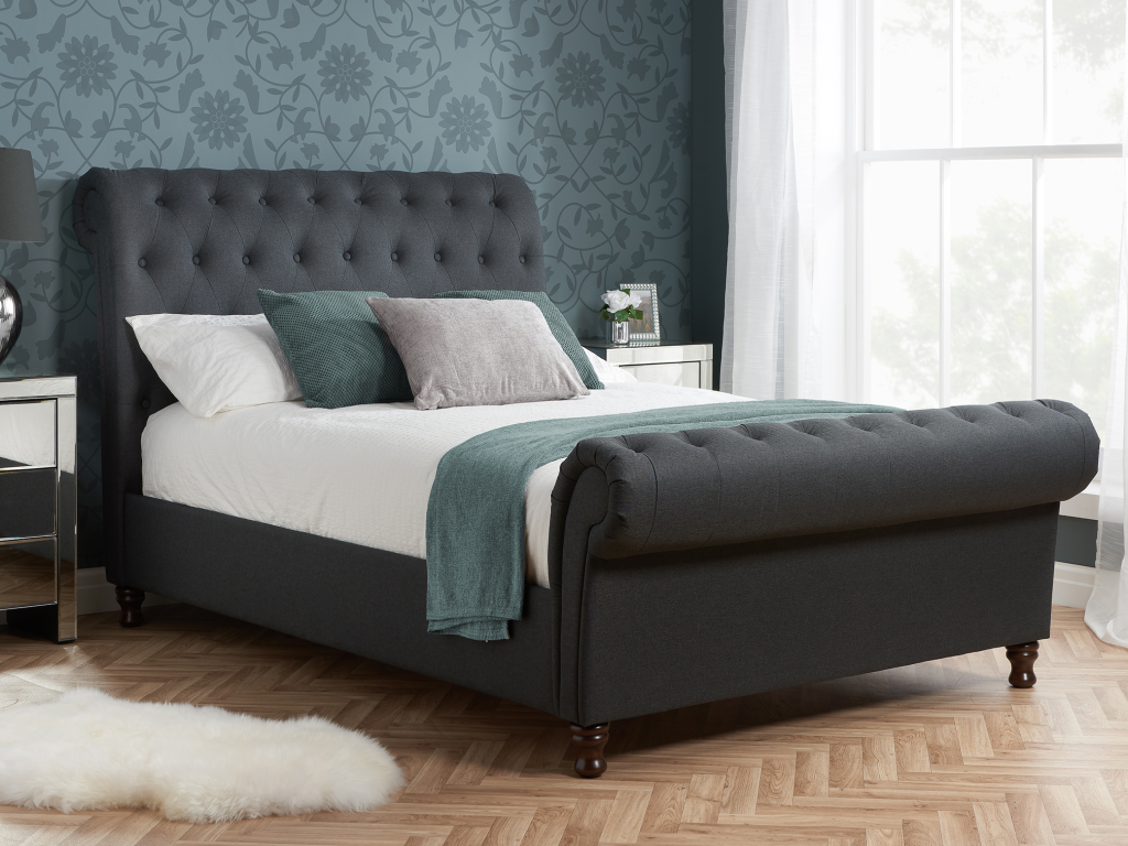 Birlea Castello Super King Charcoal Fabric Bed