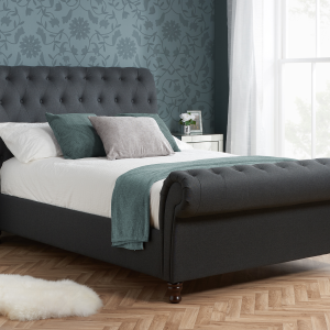 Birlea Castello King Size Charcoal Fabric Bed | Bed Sava
