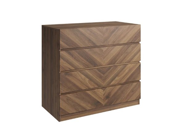 GFW Catania 4 Drawer Chest Walnut Drawer Chest | Bed Sava