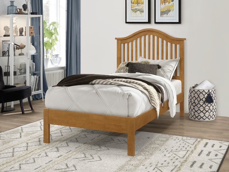 Time Living Chester Single Oak Wooden Bed