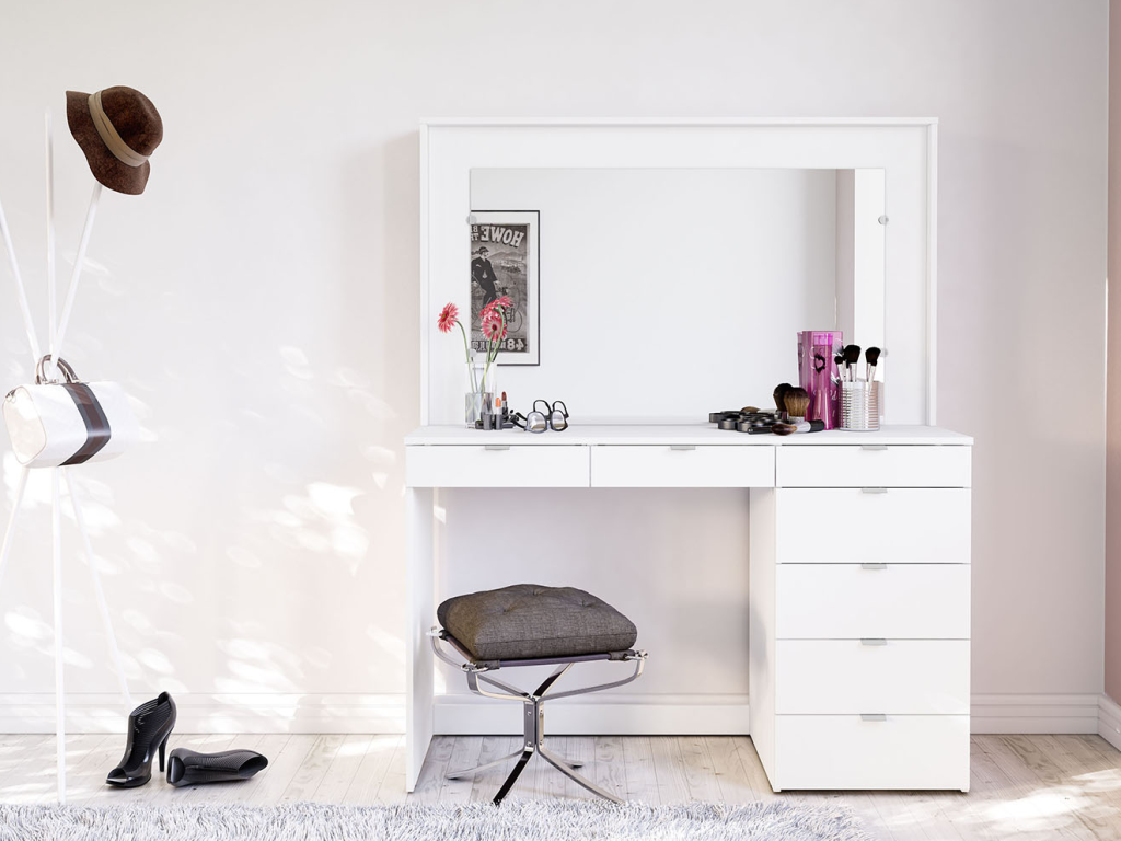 Birlea Chloe 7 Drawer Dressing Table & Mirror Dressing Table