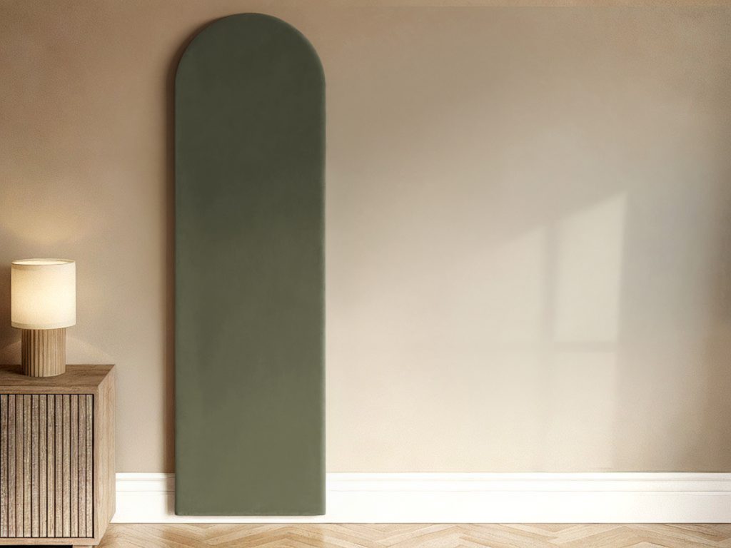 Solace+Co Cirrus Individual Headboard Panel Khaki Green Velvet