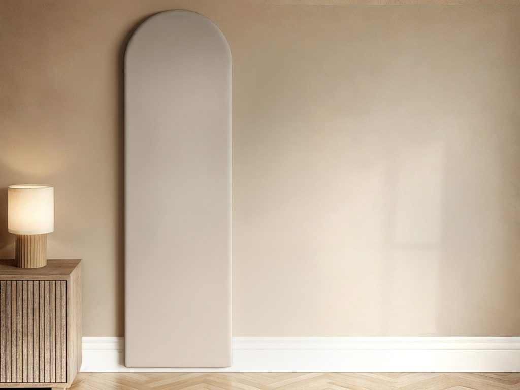 Solace+Co Cirrus Individual Headboard Panel Beige Velvet