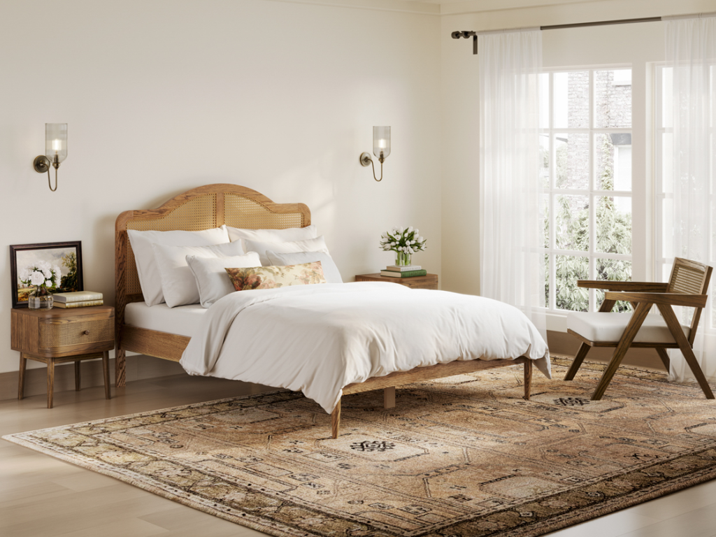 LPD Furniture Claude King Size Wooden Bed