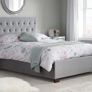 Birlea Cologne Bed King Size Grey Fabric Bed | Bed Sava