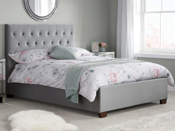 Birlea Cologne Bed King Size Grey Fabric Bed | Bed Sava