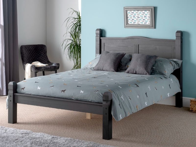 Snuggle Beds Corona Low End King Size Corona Grey Wooden Bed