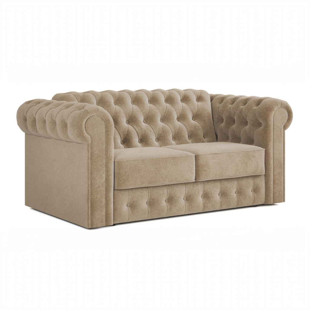 Jay Be® Chesterfield Sofa Bed with e Sprung™ Mattress  Two seater Cosy Chenille Dreamy | Bed Sava
