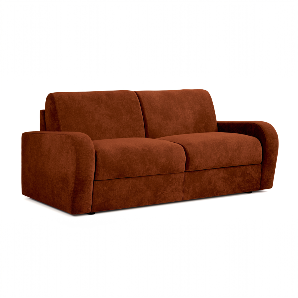 Jay Be® Deco Sofa Bed with e Sprung™ Mattress  Three seater Cosy Chenille Foxy | Bed Sava