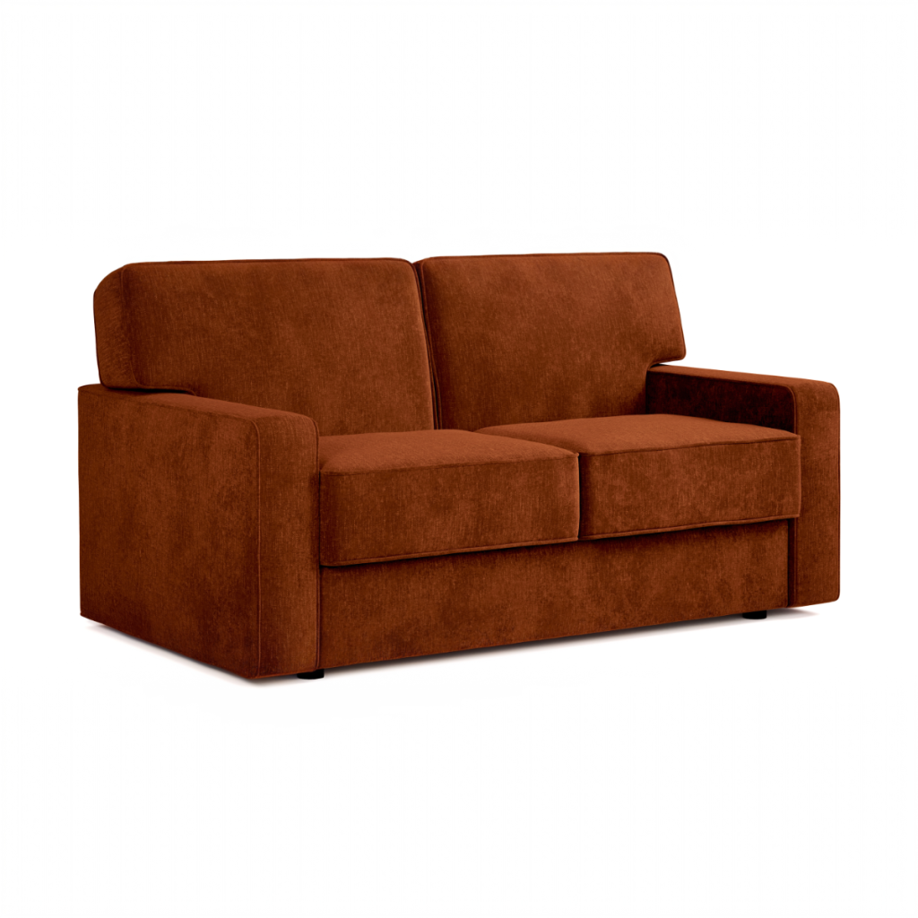 Jay Be® Linea Sofa Bed with e Sprung™ Mattress  Two seater Cosy Chenille Foxy | Bed Sava