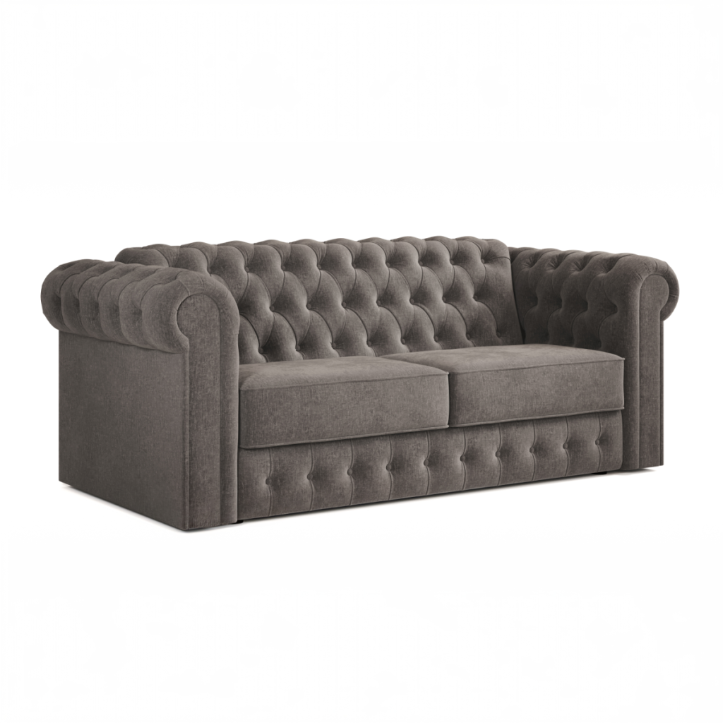 Jay Be® Chesterfield Sofa Bed with e Sprung™ Mattress  Three seater Cosy Chenille Sketch | Bed Sava