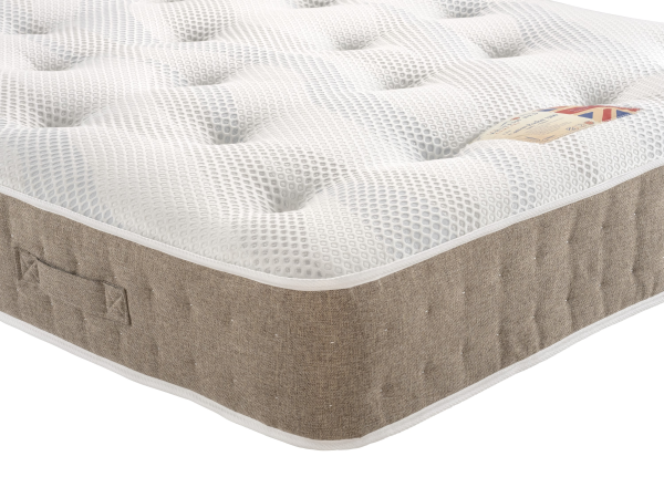 British Bed Company Cotton Pocket 1200 Chenille 66 x 53 Custom Size Mattress | Bed Sava