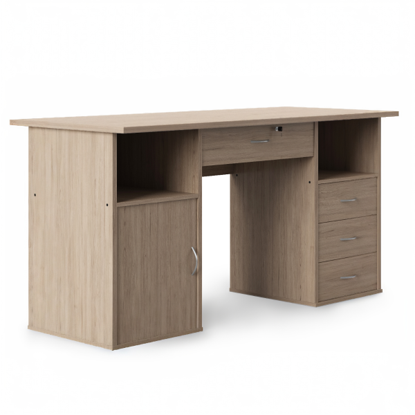 Alphason Dallas Work Centre Oak | Bed Sava