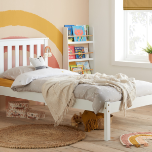 Birlea Denver Low Foot End White Single White Wooden Bed | Bed Sava