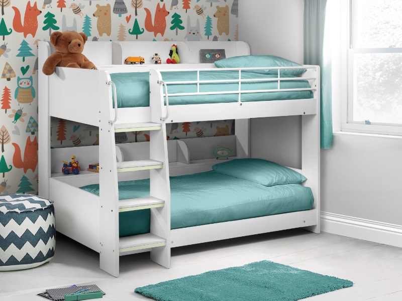 Julian Bowen Domino Bunk Bed Single White Bunk Bed | Bed Sava