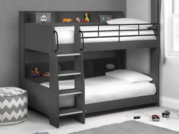 Julian Bowen Domino Bunk Bed Single Anthracite Bunk Bed | Bed Sava