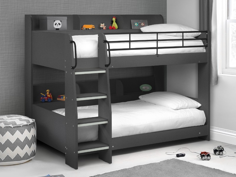 Julian Bowen Domino Bunk Bed Single Anthracite Bunk Bed | Bed Sava