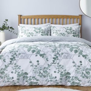 Silentnight Eco Comfort Sustainable Duvet Set  Trailing Leaf Super King Duvet Cover | Bed Sava