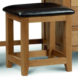 Julian Bowen Marlborough Dressing Stool Oak Stool | Bed Sava