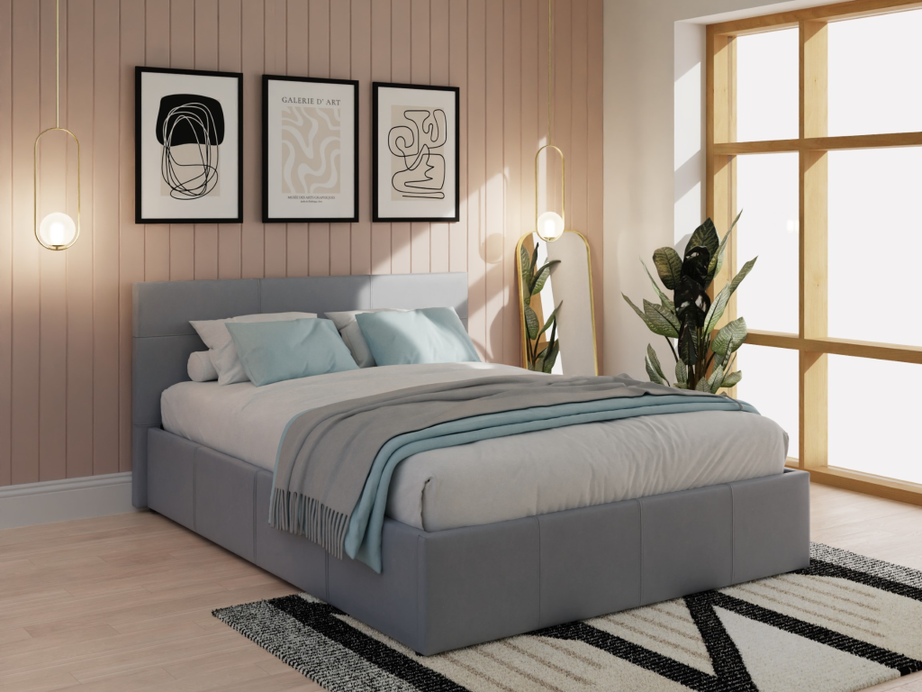 GFW End Lift Ottoman Small Double GFW Grey Ottoman Bed