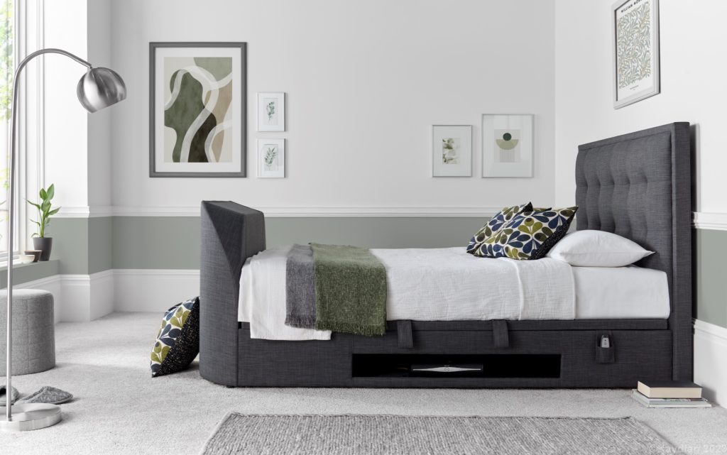 Kaydian Falstone Ottoman TV Bed Slate SuperKing | Bed Sava