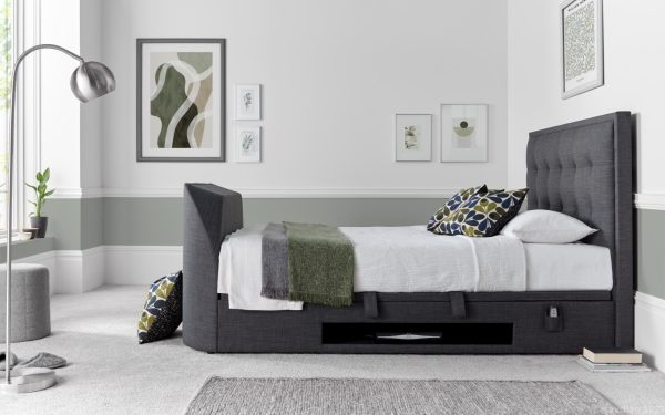Kaydian Falstone Ottoman TV Bed Slate SuperKing | Bed Sava