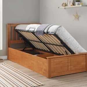 Bedmaster Francis Single Oak Ottoman Bed | Bed Sava