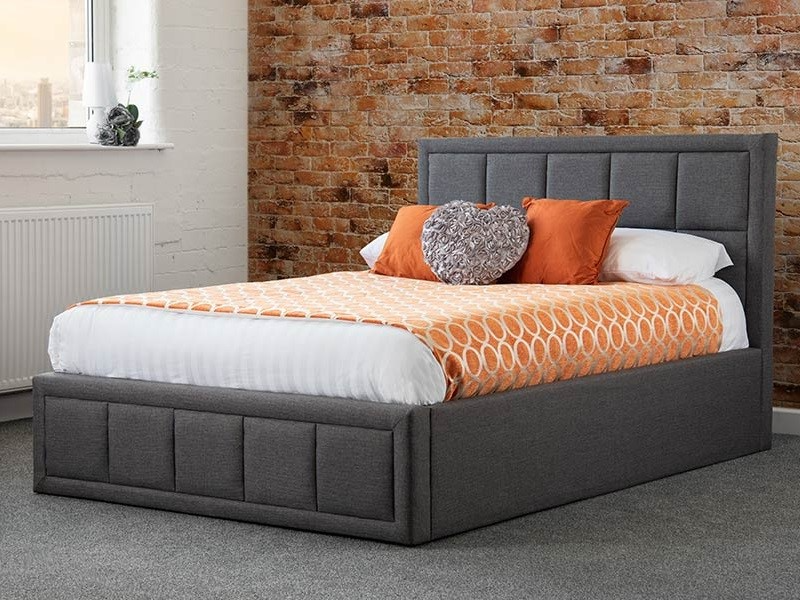Sweet Dreams Franklyn Ottoman Grey Single Ottoman Bed