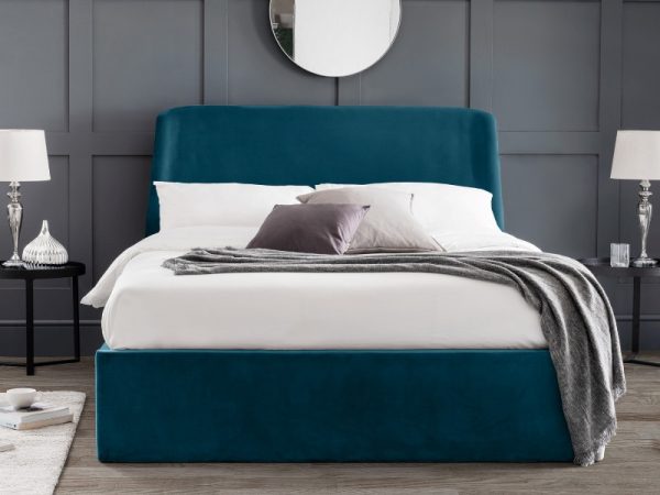 Julian Bowen Frida Storage Ottoman King Size Teal Ottoman Bed | Bed Sava