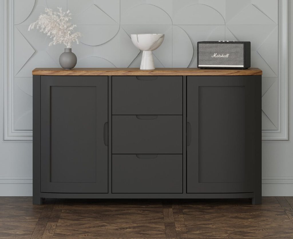 Bradwell Oak and Charcoal Painted Large Sideboard