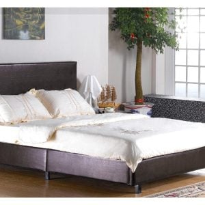 Heartlands Furniture Fusion Single Brown Faux Leather Leather Bed | Bed Sava