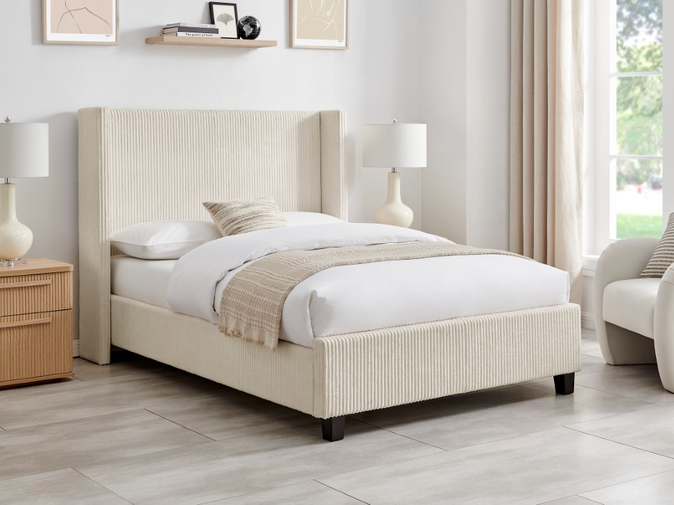 Limelight Gemini King Size Natural Fabric Bed