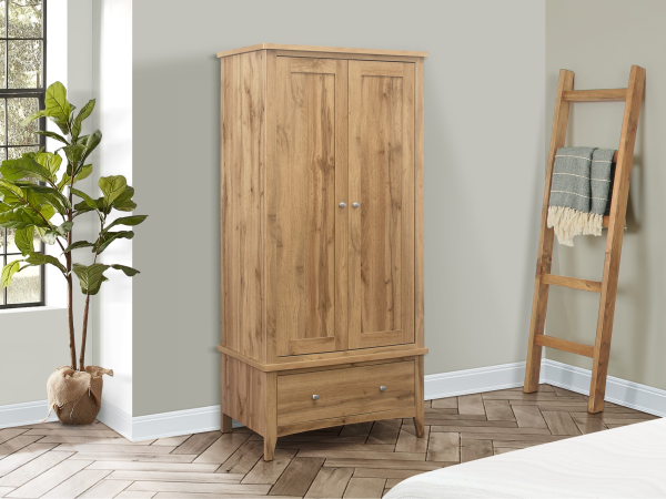 Birlea Hampstead 2 Door 1 Drawer Wardrobe Wardrobe | Bed Sava