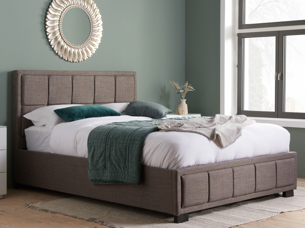 Birlea Hannover Fabric Grey King Size Grey Fabric Bed
