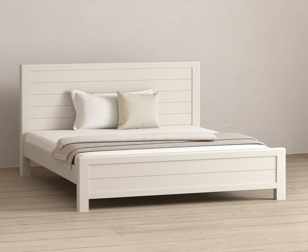 Alba Soft White Painted Super King Bed | Bed Sava