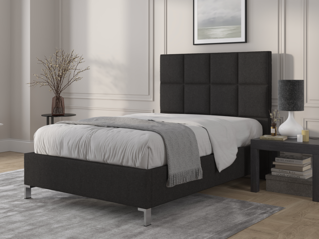British Bed Company Harrison King Size Naples Grey Fabric Bed