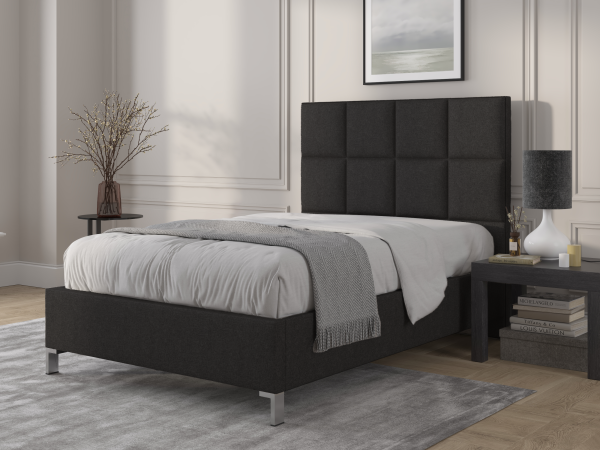 British Bed Company Harrison King Size Naples Grey Fabric Bed | Bed Sava
