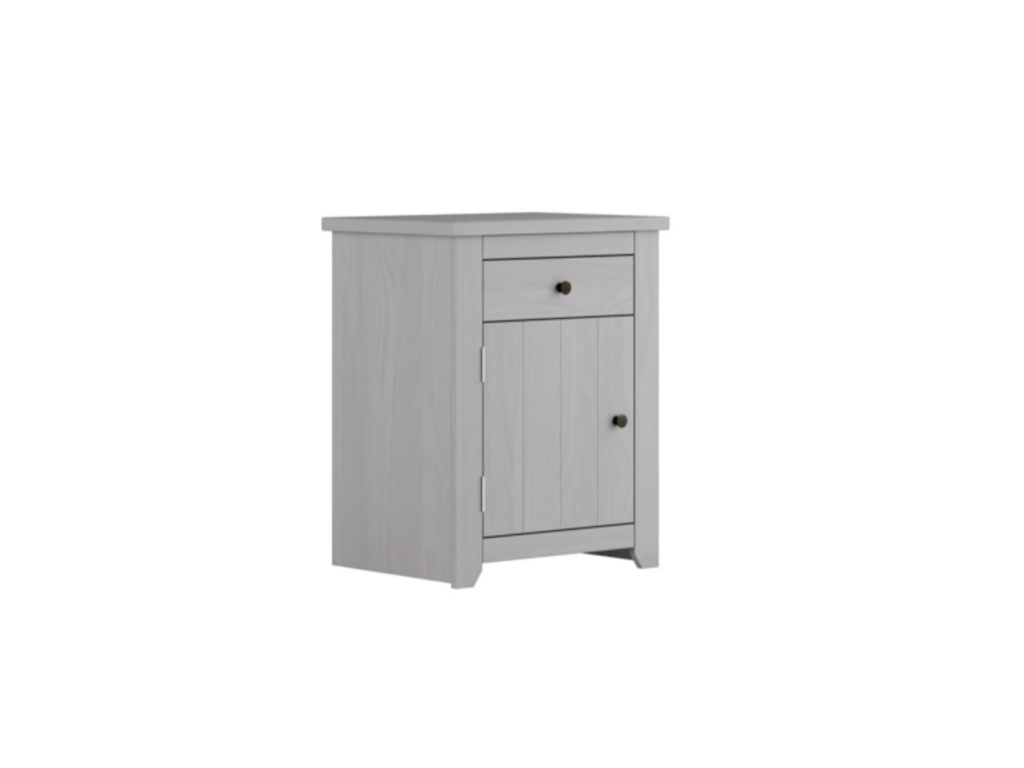 LPD Furniture Havana 1 Drawer Grey Bedside Chest