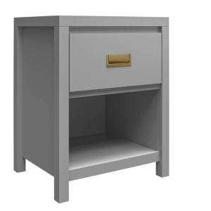 Little Seeds Haven 1DRW Nightstand Grey and Gold Grey Nursery Furniture | Bed Sava